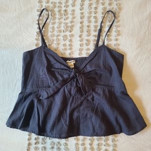 BillaBong Blue Cropped Peplum Tank Top